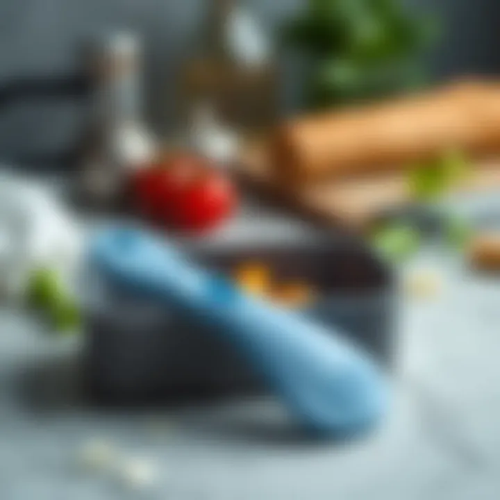 Versatile silicone tool for various kitchen uses