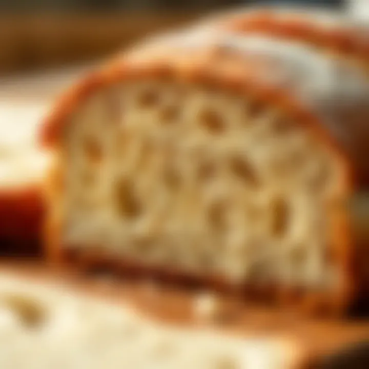 A perfectly sliced piece of gluten-free bread, revealing its soft interior.