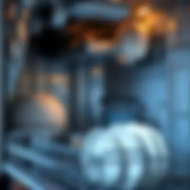 Spotless Interior of a Dishwasher A sparkling clean dishwasher interior