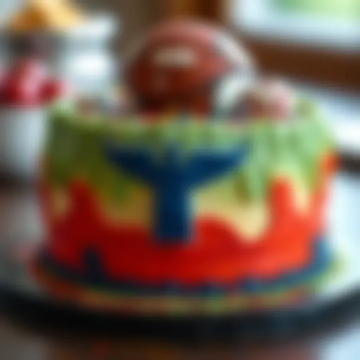Dynamic Sport Cake Sport-themed cake featuring a favorite team logo and colors