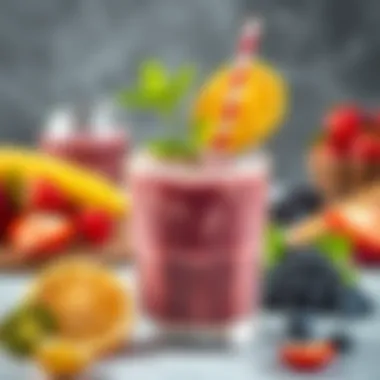 Healthy smoothie made with seasonal fruits