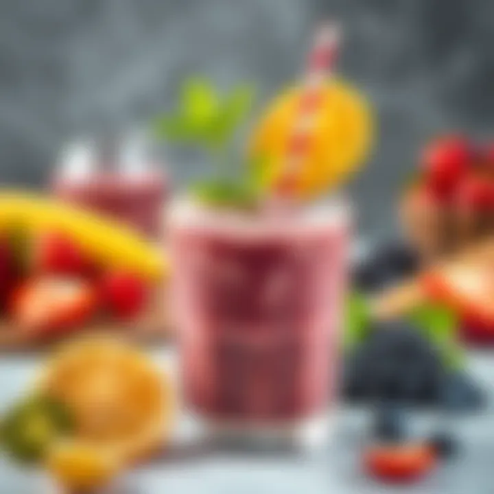 Healthy smoothie made with seasonal fruits