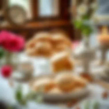 A beautifully styled dessert table featuring almond flour cookies and decorative elements