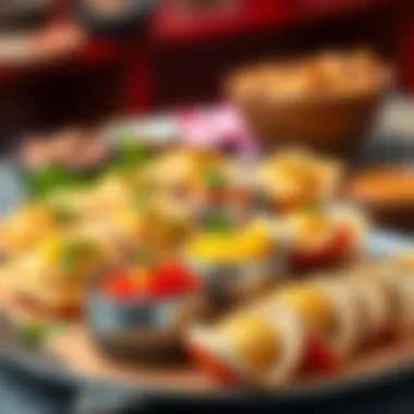 Artistic display of modern sutlu tatlı süslümeleri