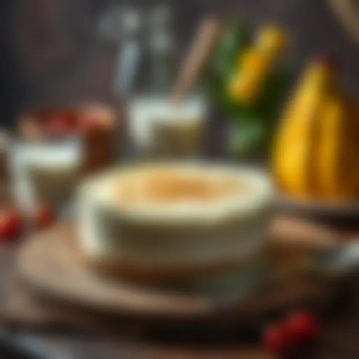 Traditional Turkish milk dessert presented on a rustic table