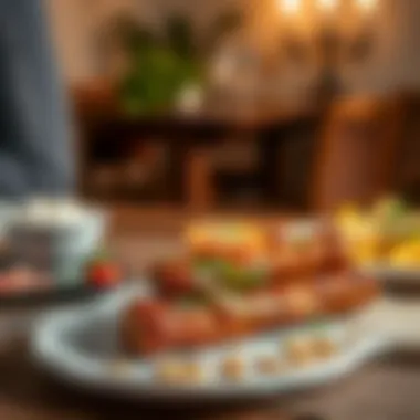 An elegant presentation of testi kebabı on a dining table