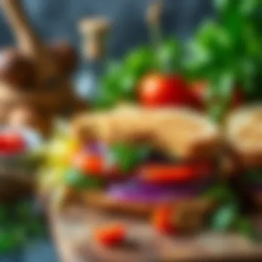 Ingredients for Healthy Sandwiches A variety of ingredients for making healthy sandwiches