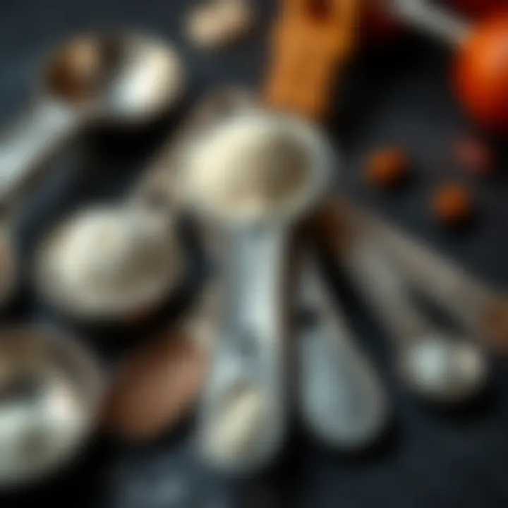 Different types of measuring spoons