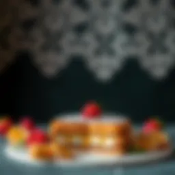 Elegant traditional dessert showcasing the art of pastry making with flour, sugar, and eggs.