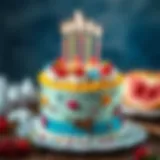 A beautifully decorated birthday cake with vibrant colors