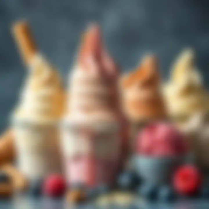 An assortment of gluten-free ice cream flavors