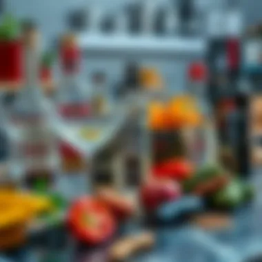 Intriguing Vodka Cocktail Ingredients Display Artfully arranged vodka cocktail ingredients