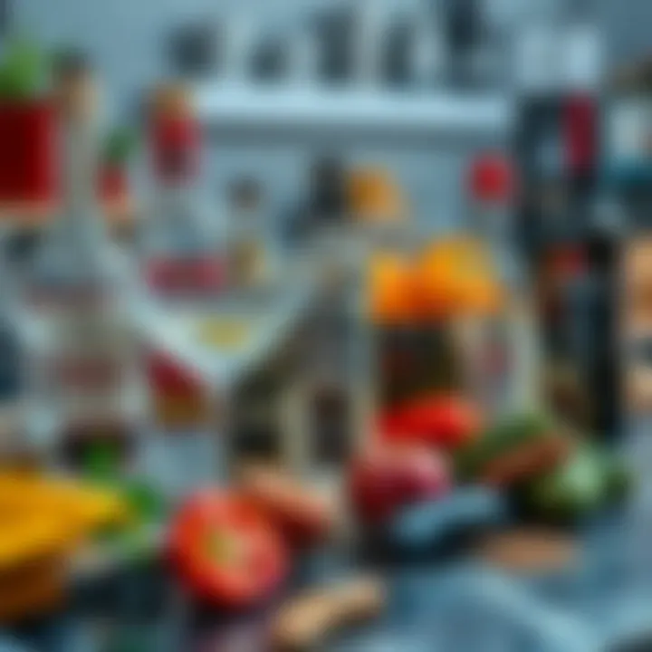 Intriguing Vodka Cocktail Ingredients Display Artfully arranged vodka cocktail ingredients