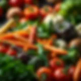 Colorful array of fresh vegetables
