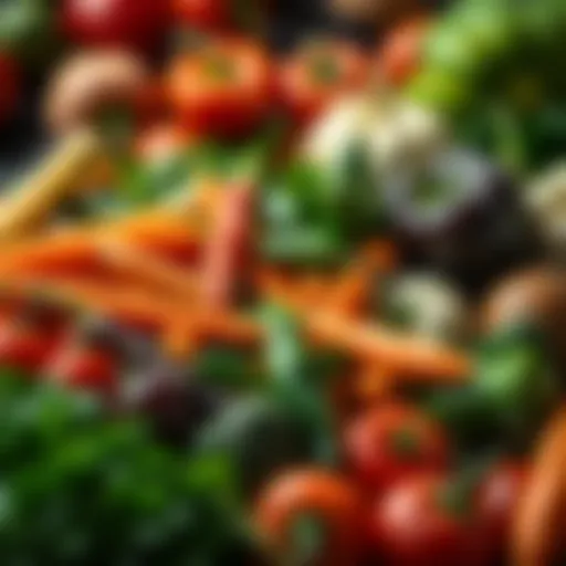 Colorful array of fresh vegetables