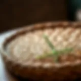 A beautifully crafted wicker tray showcasing intricate patterns