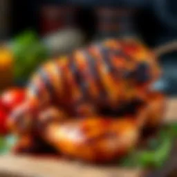 Deliciously grilled chicken prepared in an air fryer