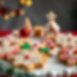 Elegantly decorated Christmas cookies with intricate designs