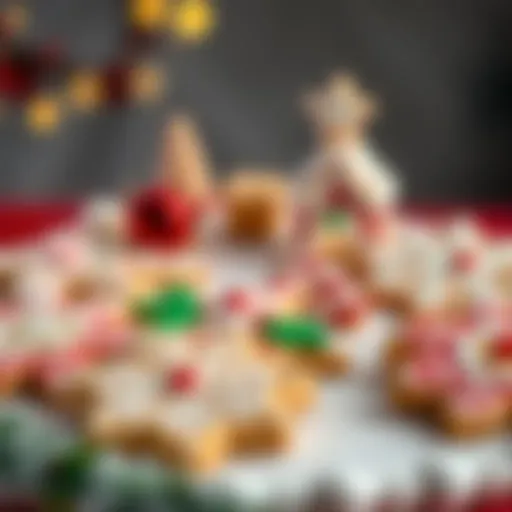 Artistic Christmas Cookie Decorations Elegantly decorated Christmas cookies with intricate designs