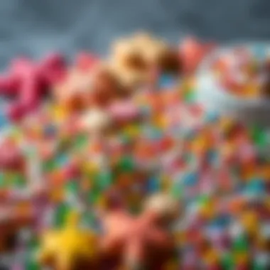 Colorful Cookie Decoration Supplies A variety of festive sprinkles and edible decorations for cookies