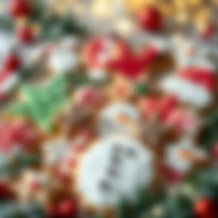 Festive Holiday Cookie Presentation A beautifully arranged platter of themed holiday cookies