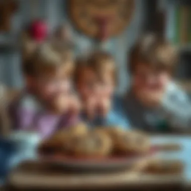 Children enjoying oatmeal cookies