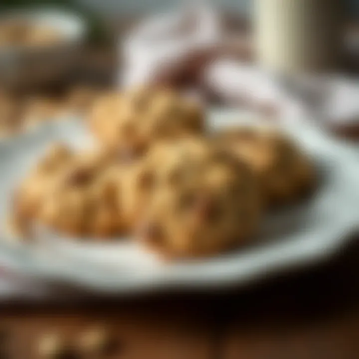 Finished oatmeal cookies on a plate