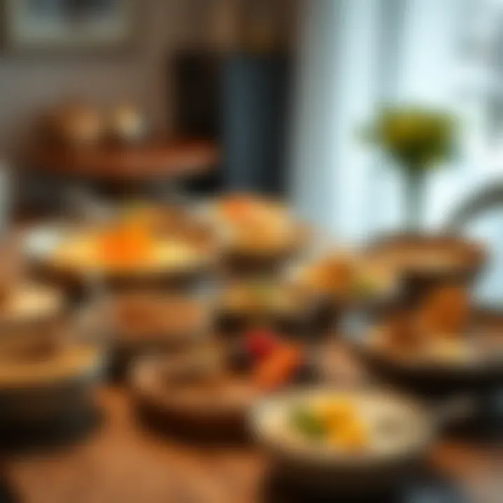 An array of oatmeal dishes presented on a dining table
