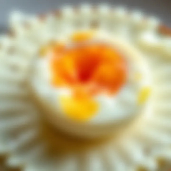 Close-up of a perfectly cooked egg highlighting its texture