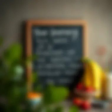 A motivational quote on a chalkboard, inspiring perseverance and dedication in weight loss efforts.