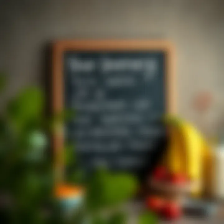 A motivational quote on a chalkboard, inspiring perseverance and dedication in weight loss efforts.